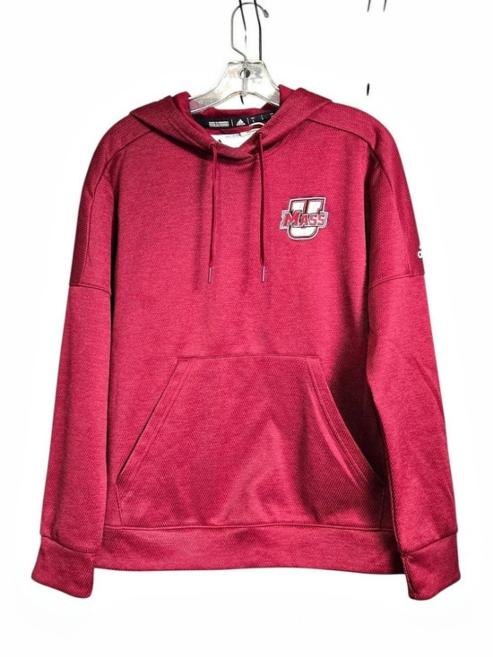 Adidas Burgandy UMass Pullover Hoodie